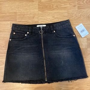 Free People Jean Mini Skirt